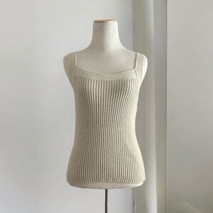 Gap Beige Chunky Rib Sweater Tank Top